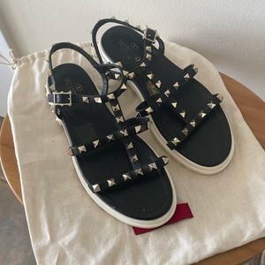 Valentino black stud sandals